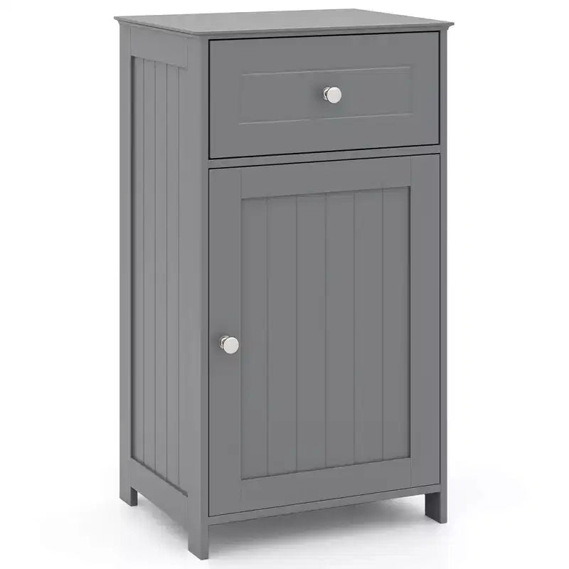 Costway Meuble de Rangement sur Pied pour Salle de Bain Armoire Tiroir Étagère Serviette de Bain Blanc/Gris/Noir