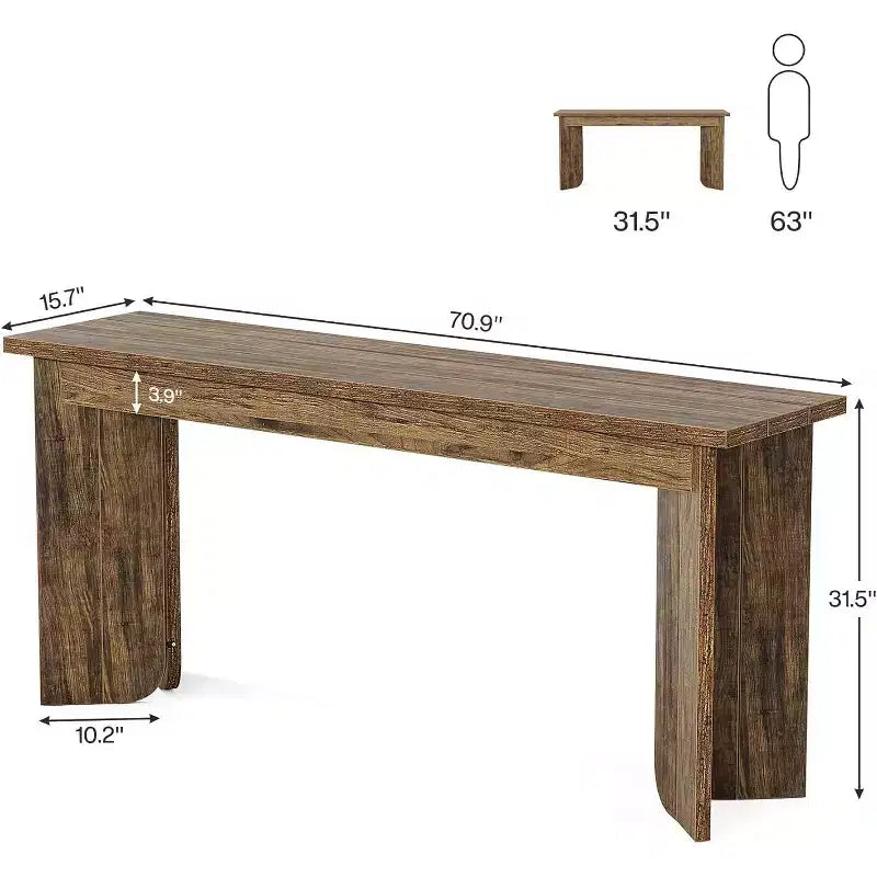 Lantine Table console extra longue de 180 cm pour salon