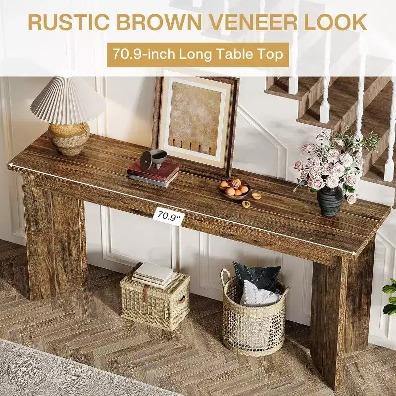 Lantine Table console extra longue de 180 cm pour salon