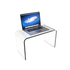 Table d'appoint en acrylique Lavish Home, Table d'appoint en C polyvalente, Support pour ordinateur portable, Meuble moderne pour salon, chambre et bureau