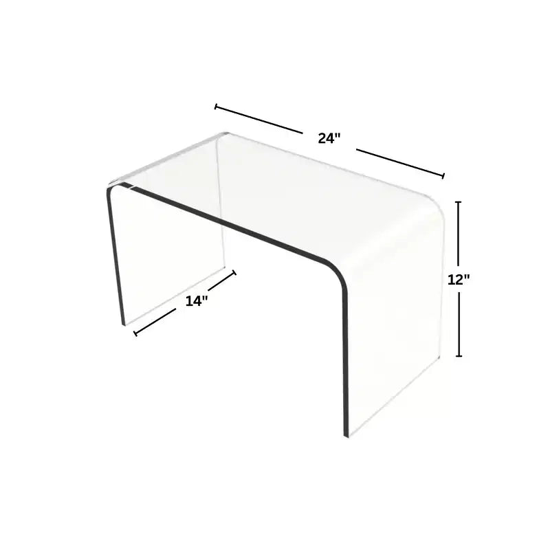 Table d'appoint en acrylique Lavish Home, Table d'appoint en C polyvalente, Support pour ordinateur portable, Meuble moderne pour salon, chambre et bureau