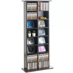 VEVOR Media Storage Cabinet, 8-layer DVD Shelf Holds up to 464 CDs, Adjustable CD Shelves 16 Compartments, Protects & Organizes Music, Movie