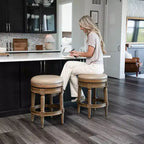 Tabourets de bar pivotants sans dossier Maven Lane 26 Pullman hauteur comptoir en similicuir