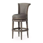Maven Lane Pullman Swivel Bar Stools with Faux Leather
