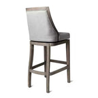Tabouret de bar Vienna de Maven Lane en tissu d'ameublement, 78,7 cm