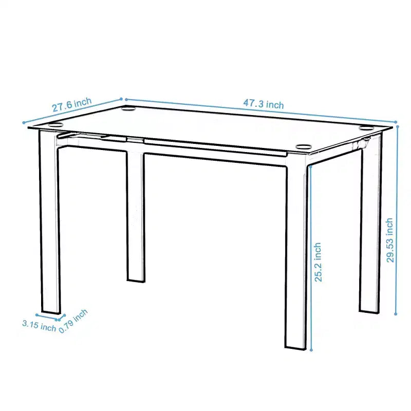 Ensemble de salle à manger 5/7 pièces, table de salle à manger avec chaises en PU et plateau en verre trempé, noir-ModernLuxe