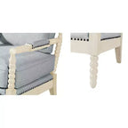 Fauteuil d'appoint Okak avec revêtement confortable, coussin amovible, cadre en bois massif, fauteuil de lecture classique et élégant pour salon, salle d'attente
