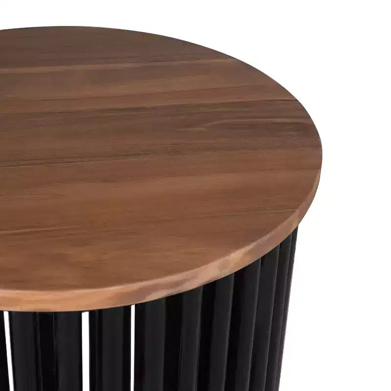 Table d'appoint ronde Zanvia 17,5 en bois d'acacia faite à la main Christopher Knight Home