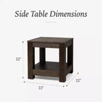Maven Lane Paulo Table d'appoint en bois 22x22