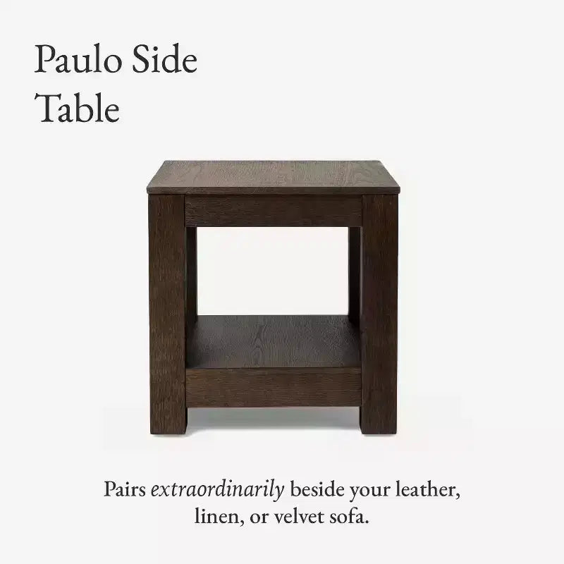 Maven Lane Paulo Table d'appoint en bois 22x22