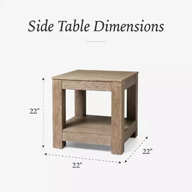 Maven Lane Paulo Table d'appoint en bois 22x22