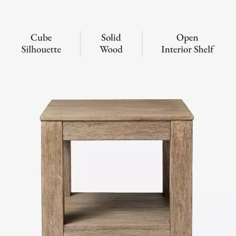 Maven Lane Paulo Table d'appoint en bois 22x22