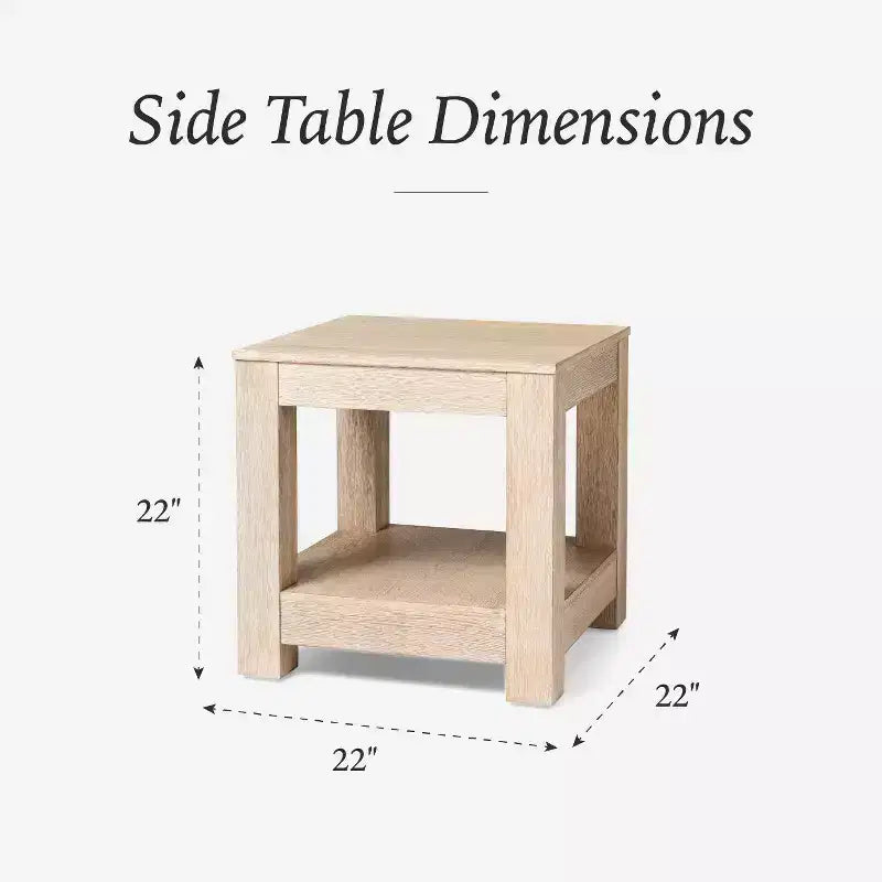 Maven Lane Paulo Table d'appoint en bois 22x22
