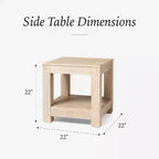 Maven Lane Paulo Table d'appoint en bois 22x22