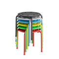VECELO Stackable Stools for Classroom, 11.8 Height Plastic Portable Stacking Stool Chairs with Non-Slip Foot Mats for School, Set of 6/8