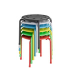 VECELO Stackable Stools for Classroom, 11.8 Height Plastic Portable Stacking Stool Chairs with Non-Slip Foot Mats for School, Set of 6/8