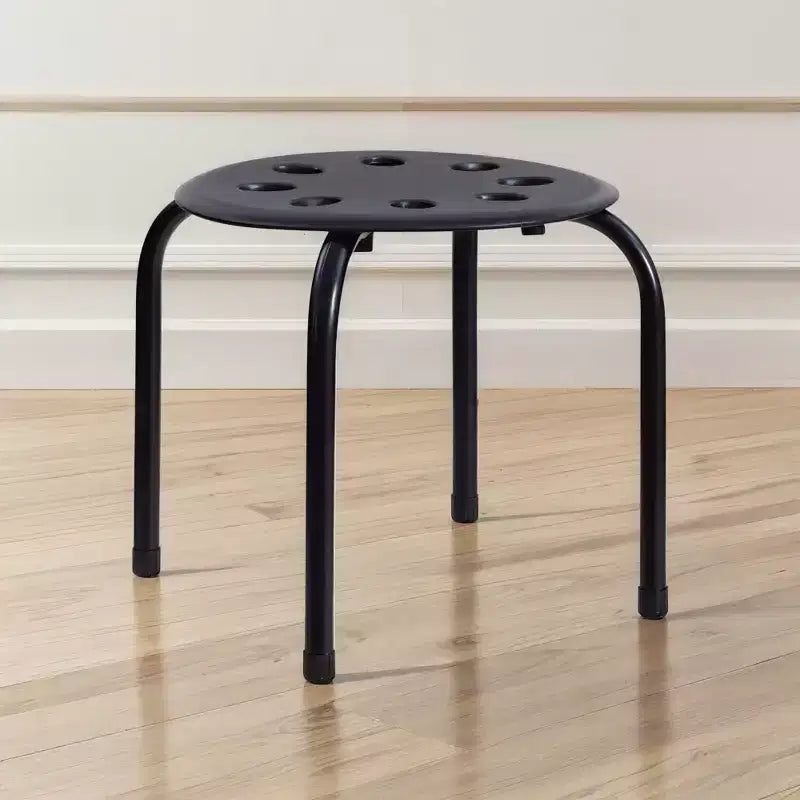 VECELO Tabourets empilables pour salle de classe, Tabourets portables en plastique de 30 cm de hauteur avec patins antidérapants pour l'école, Lot de 6/8