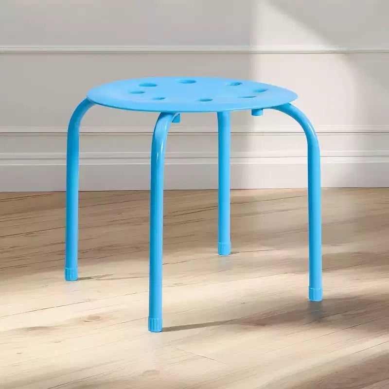 VECELO Tabourets empilables pour salle de classe, Tabourets portables en plastique de 30 cm de hauteur avec patins antidérapants pour l'école, Lot de 6/8