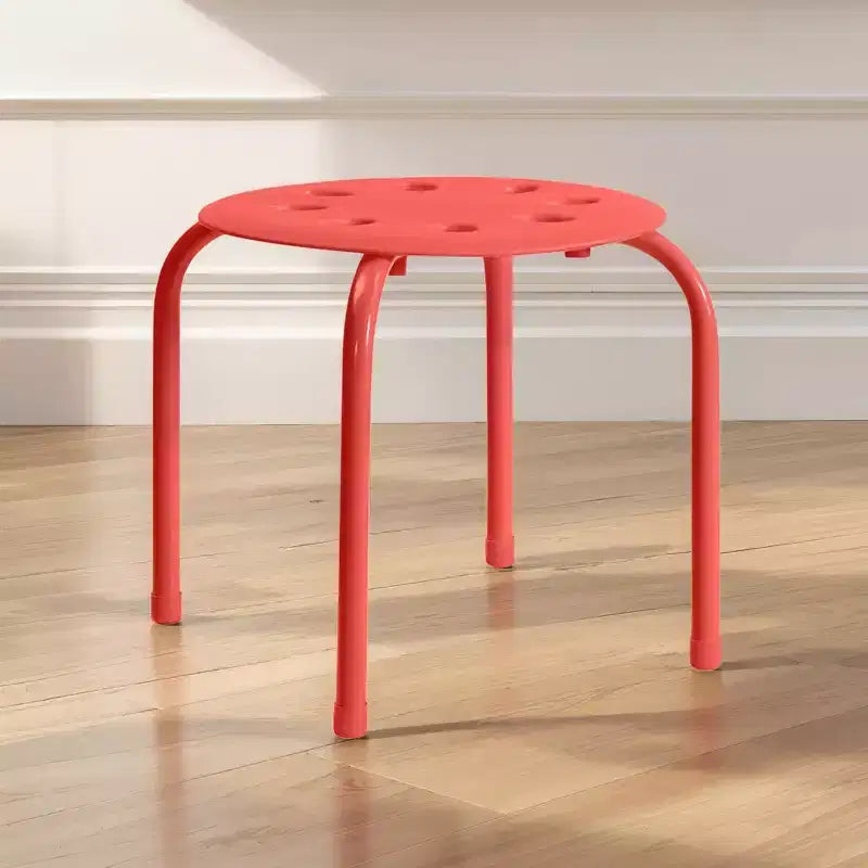 VECELO Tabourets empilables pour salle de classe, Tabourets portables en plastique de 30 cm de hauteur avec patins antidérapants pour l'école, Lot de 6/8