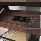 Meuble TV mobile moderne Famapy avec prises de courant intégrées - Prend en charge les téléviseurs de 42 à 60 pouces, design élégant pour les espaces de divertissement à domicile