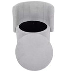 Okak Fauteuil pivotant avec accoudoirs et rotation à 360 degrés, avec espace de rangement, canapé moderne à dossier, fauteuil douillet et doux pour salon et chambre à coucher