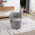 Okak Fauteuil pivotant avec accoudoirs et rotation à 360 degrés, avec espace de rangement, canapé moderne à dossier, fauteuil douillet et doux pour salon et chambre à coucher