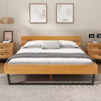 Christopher Knight Home Myora Modern Industrial Pine Wood Bed Frame with Iron Base