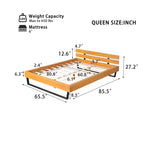Cadre de lit Christopher Knight Home Myora moderne industriel en bois de pin avec base en fer