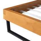 Cadre de lit Christopher Knight Home Myora moderne industriel en bois de pin avec base en fer