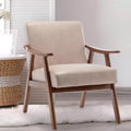 Okak Accent Chairs for Bedroom, Mid-Century Modern Chair, Solid Wood Frame, Accent Chair Extra-Thick Backrest, Wingback Chair, Reading Room
