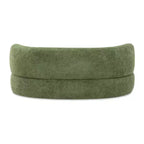 Jennifer Taylor Home Shep 36 - Canapé-lit incurvé pour chien, taille moyenne, Teddy en molleton vert mousse