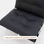 Fauteuil à dossier haut, Fauteuil d'appoint moderne, Chaises de salon avec pieds en métal et rembourrage doux, Fauteuils de canapé pour bureau à domicile, chambre à coucher, salle à manger