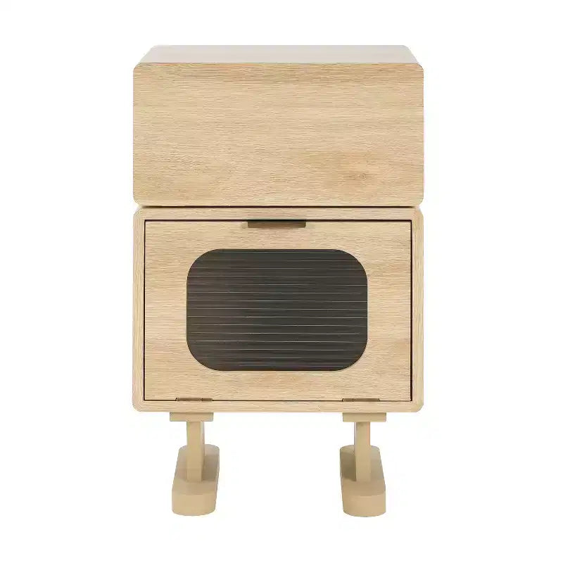 Table d'appoint inspirée du robot Amata de Christopher Knight Home avec plateau rotatif