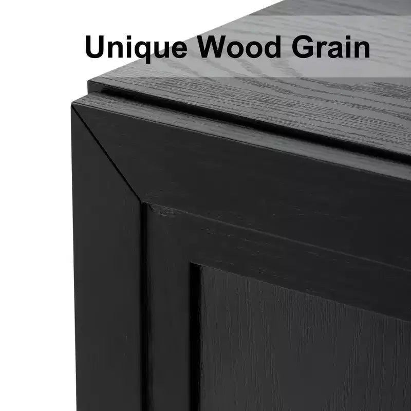 PexFix Meuble d'appoint en bois 36x31x16 avec étagères réglables, noir