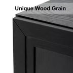 PexFix Meuble d'appoint en bois 36x31x16 avec étagères réglables, noir