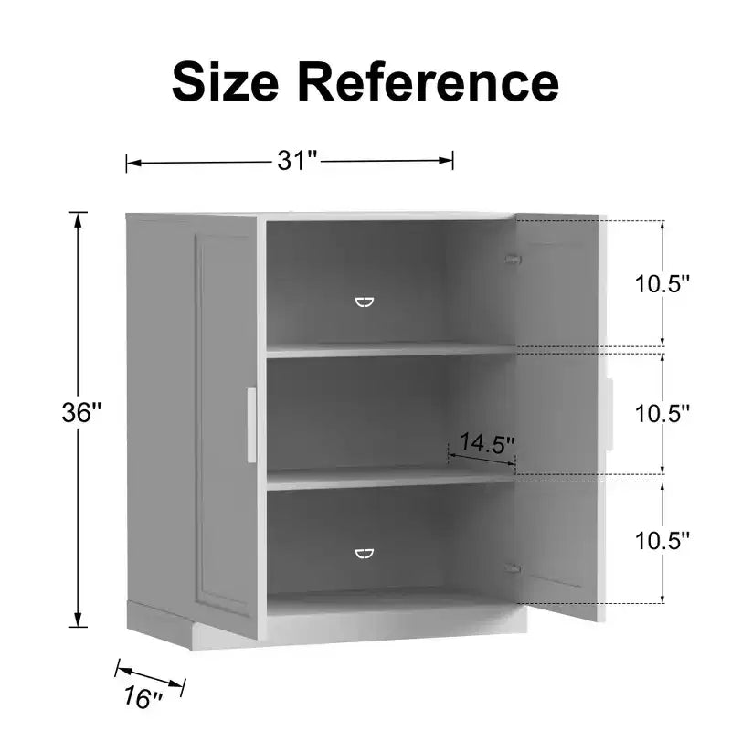 PexFix Meuble d'appoint en bois 36x31x16 avec étagères réglables, noir