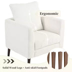 Fauteuil d'appoint rembourré moderne Okak pour chambre à coucher, fauteuil de salon confortable pour salon, appartement