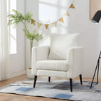 Fauteuil d'appoint rembourré moderne Okak pour chambre à coucher, fauteuil de salon confortable pour salon, appartement