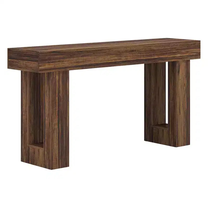MAYEERTY Table console rustique de style campagnard de 63 pouces, table d'appoint pour entrée