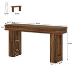 MAYEERTY Table console rustique de style campagnard de 63 pouces, table d'appoint pour entrée
