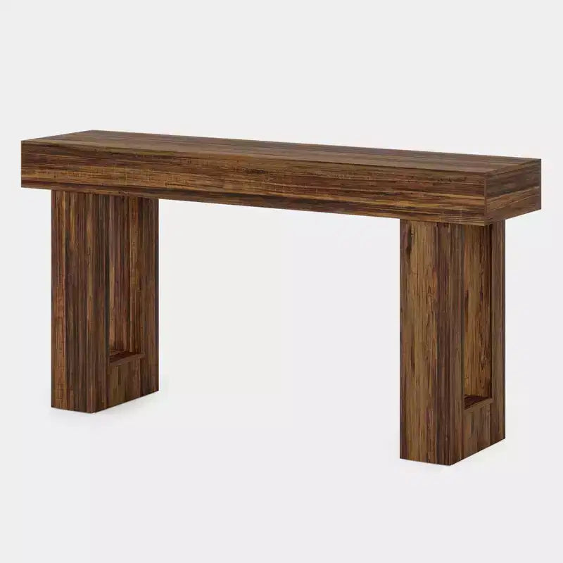 MAYEERTY Table console rustique de style campagnard de 63 pouces, table d'appoint pour entrée