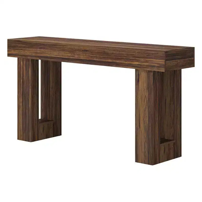 MAYEERTY Table console rustique de style campagnard de 63 pouces, table d'appoint pour entrée