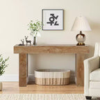 MAYEERTY Table console rustique de style campagnard de 63 pouces, table d'appoint pour entrée