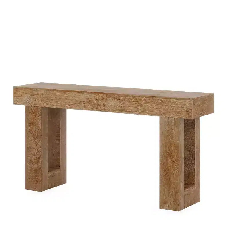 MAYEERTY Table console rustique de style campagnard de 63 pouces, table d'appoint pour entrée