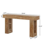 MAYEERTY Table console rustique de style campagnard de 63 pouces, table d'appoint pour entrée