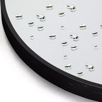 Miroir en pied cintré 71x31, Miroir pleine longueur encadré en alliage d'aluminium noir mince pour salle de bain, chambre à coucher, salon/dressing avec support