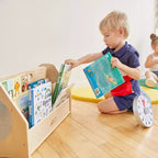 Chariot à livres double face ECR4Kids avec minuterie, bibliothèque portable
