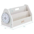 Chariot à livres double face ECR4Kids avec minuterie, bibliothèque portable
