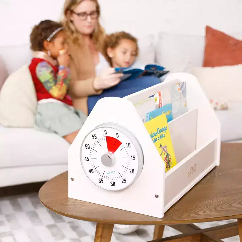 Chariot à livres double face ECR4Kids avec minuterie, bibliothèque portable