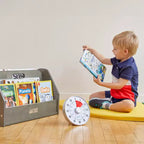 Chariot à livres double face ECR4Kids avec minuterie, bibliothèque portable
